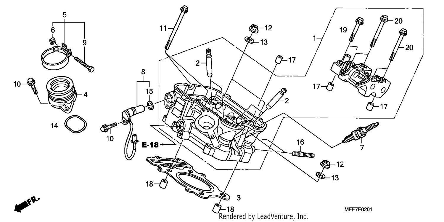 REAR CYLINDER HEAD