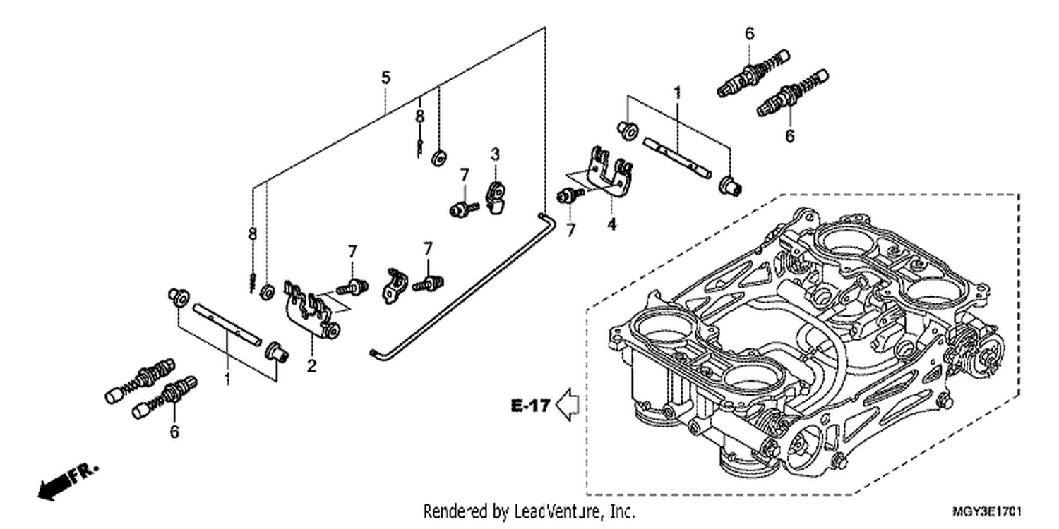  1 THROTTLE BODY (COMPONENT PARTS)