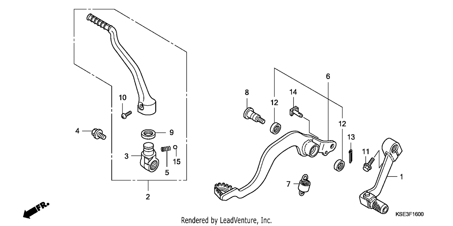 PEDAL/KICK STARTER ARM