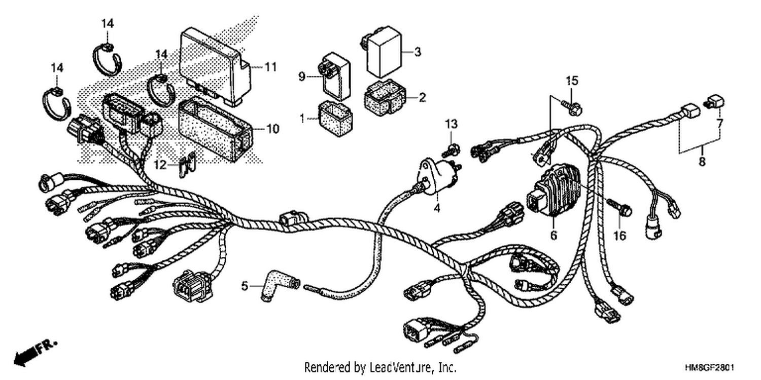  1 WIRE HARNESS (TRX250TE)
