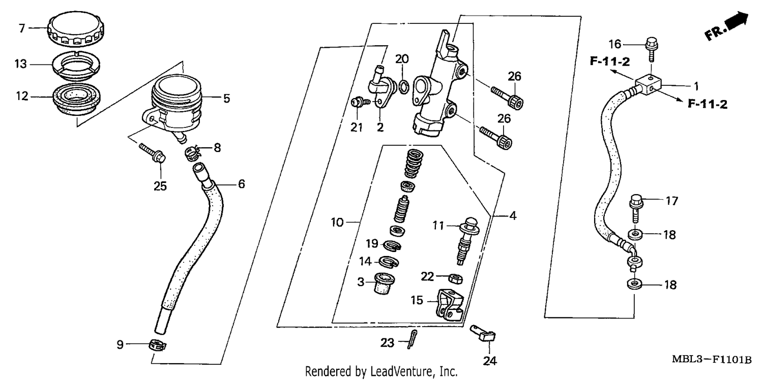 RR. BRAKE MASTER CYLINDER (NT650V2/3/4/5)