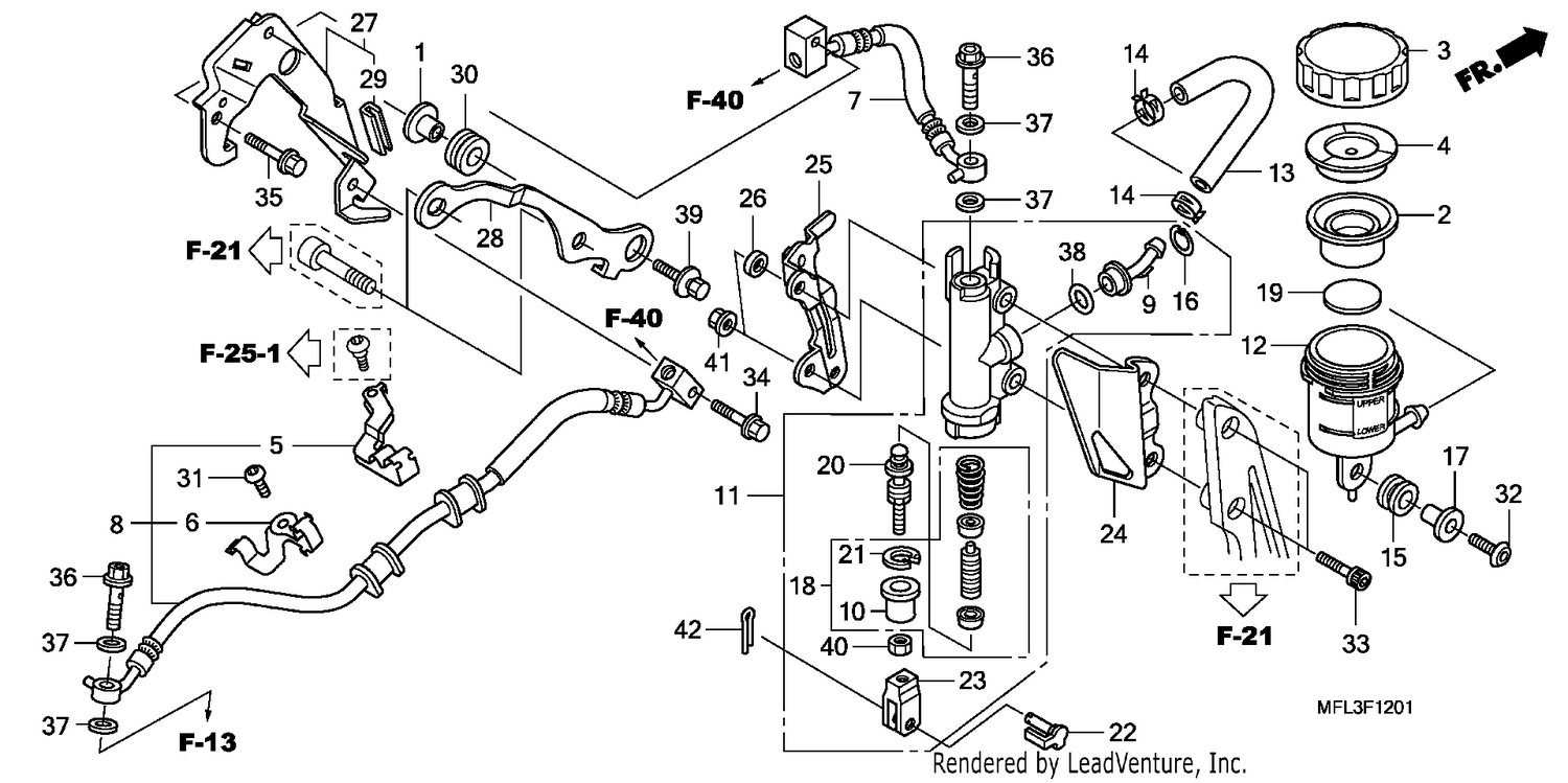 REAR BRAKE MASTER CYLINDER (CBR1000RA)