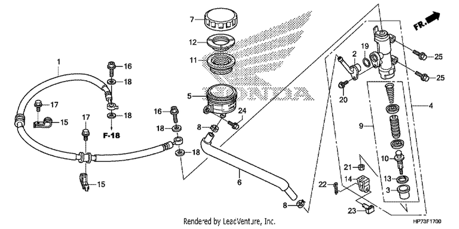  RR. BRAKE MASTER CYLINDER