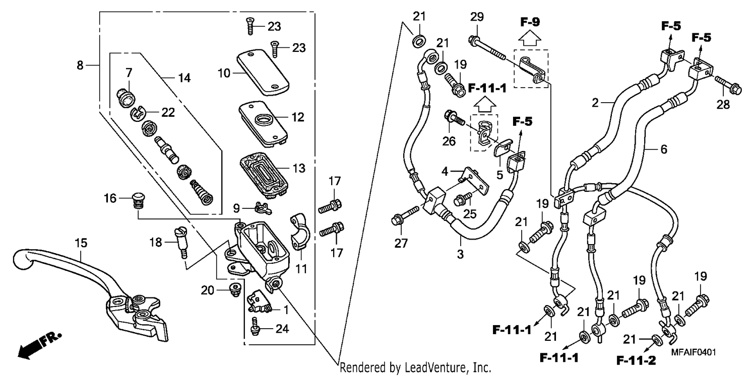 FR. BRAKE MASTER CYLINDER (CBF1000A/T/S)