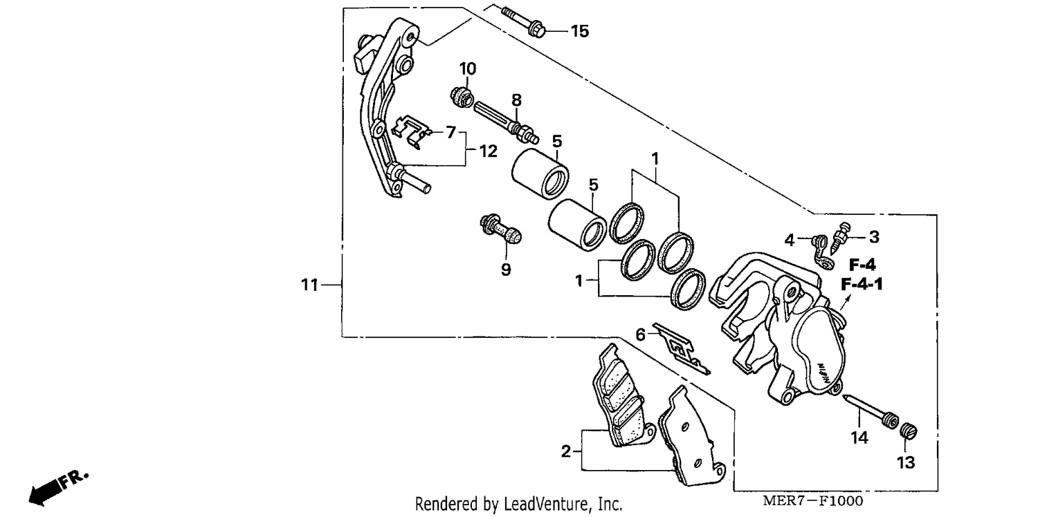 FRONT BRAKE CALIPER (L.) (CBF600S6,8/SA6/N6,8/NA6)