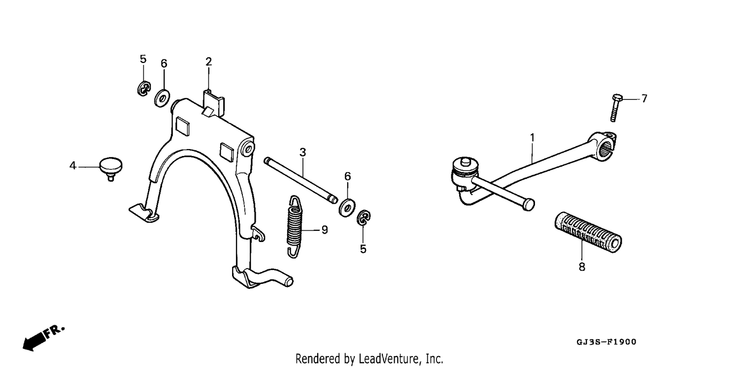 MAIN STAND/ KICK STARTER ARM