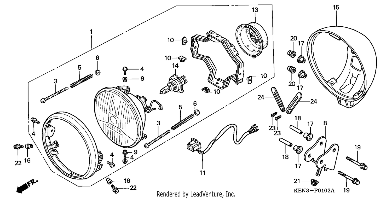 HEADLIGHT(CMX250C1/2/3)