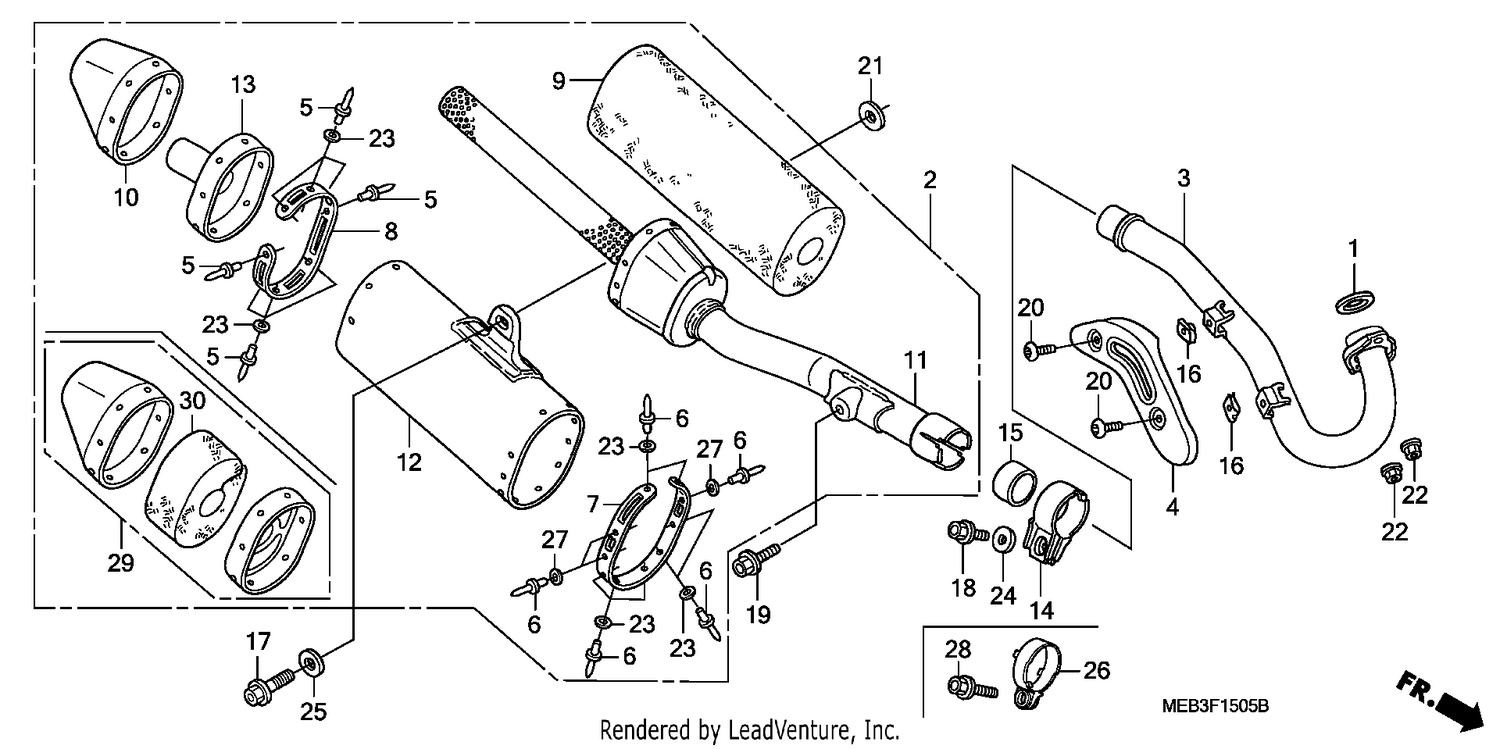 EXHAUST MUFFLER (CRF450R6,7,8)