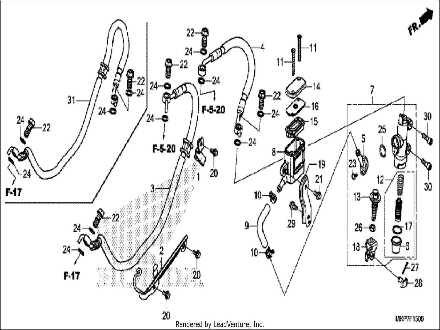  REAR BRAKE MASTER CYLINDER