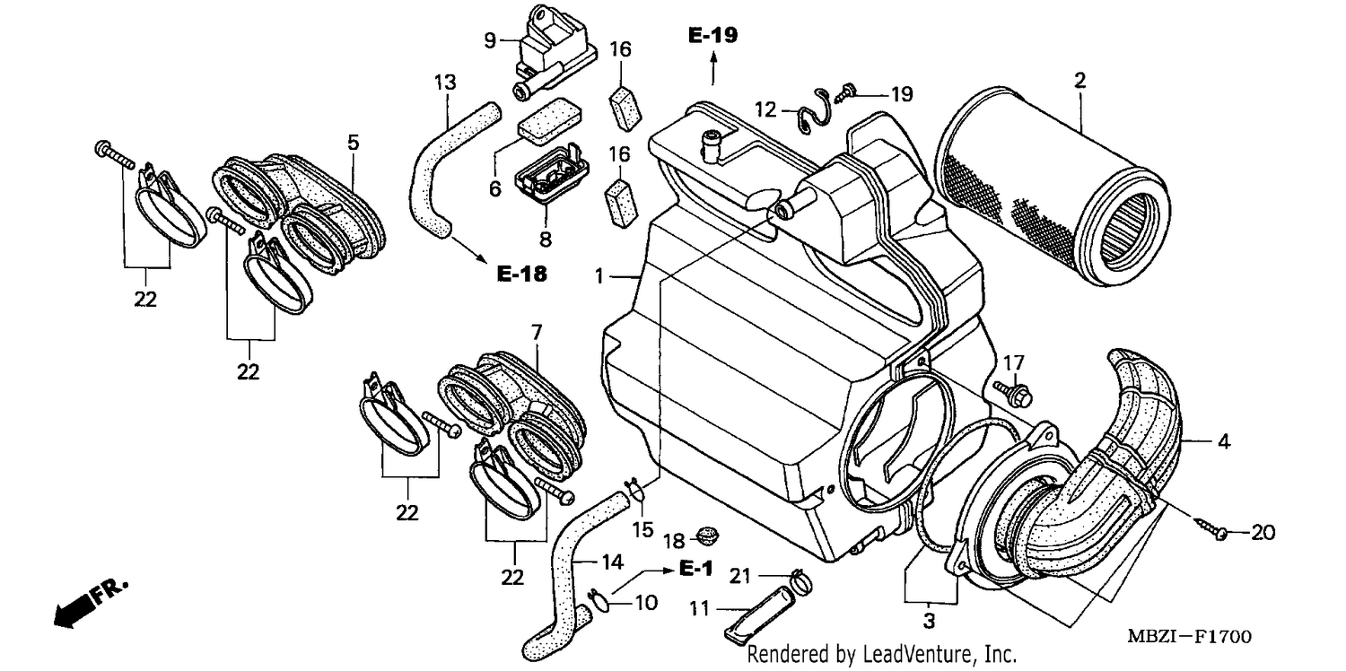 AIR CLEANER (CB600F2/F22)