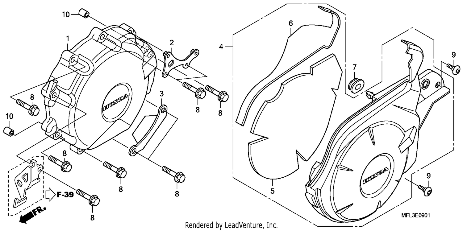A.C. GENERATOR COVER (CBR 1000RA)