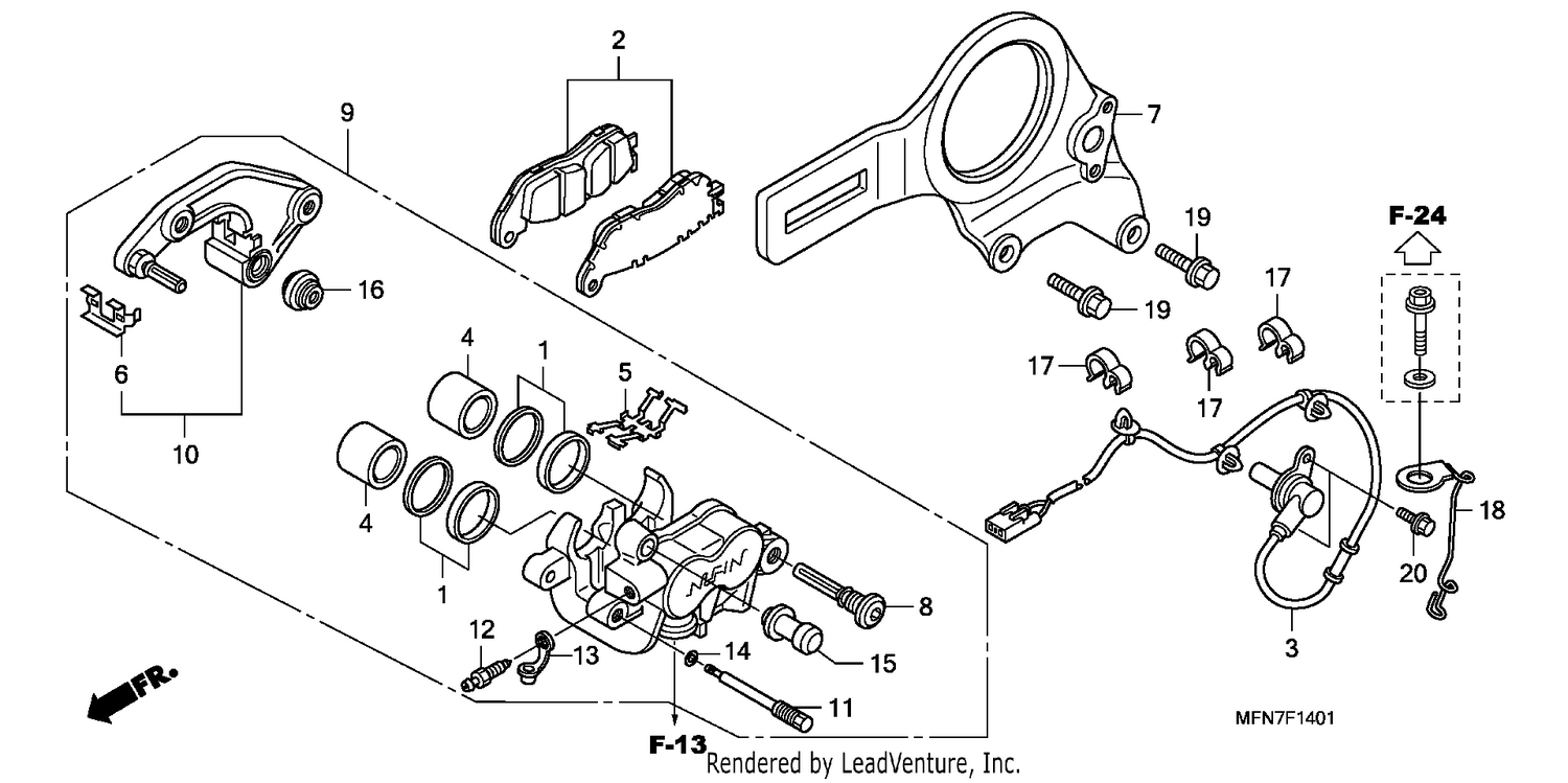 REAR BRAKE CALIPER (CB1000RA)