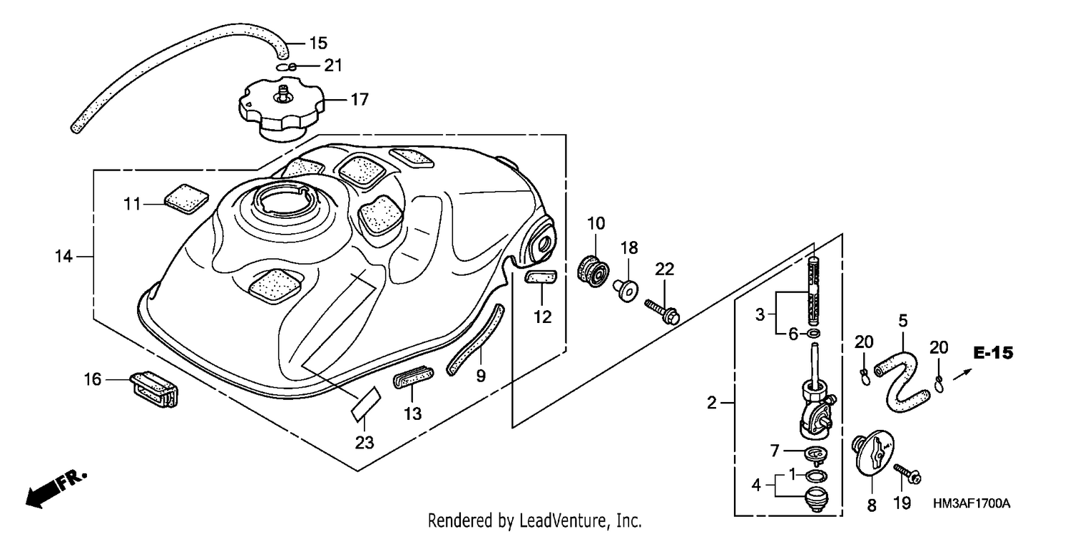 FUEL TANK (TRX300EX'01-'06)