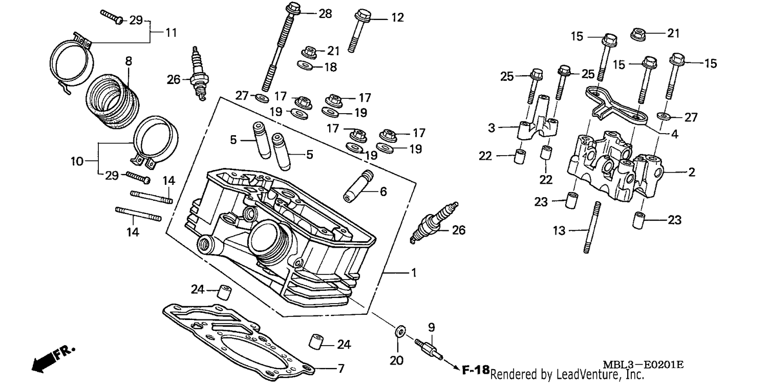REAR CYLINDER HEAD
