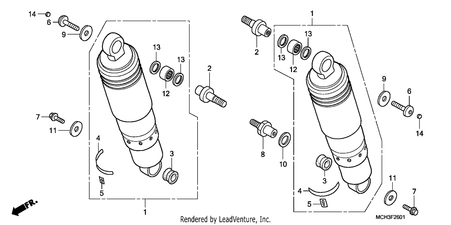 REAR CUSHION (VTX1800C15/6/7/8)