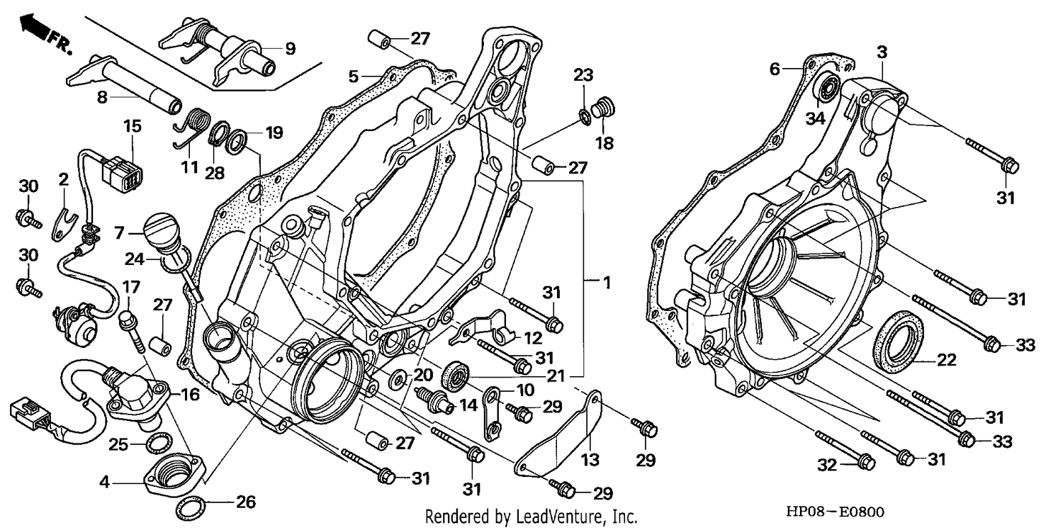 REAR CRANKCASE COVER