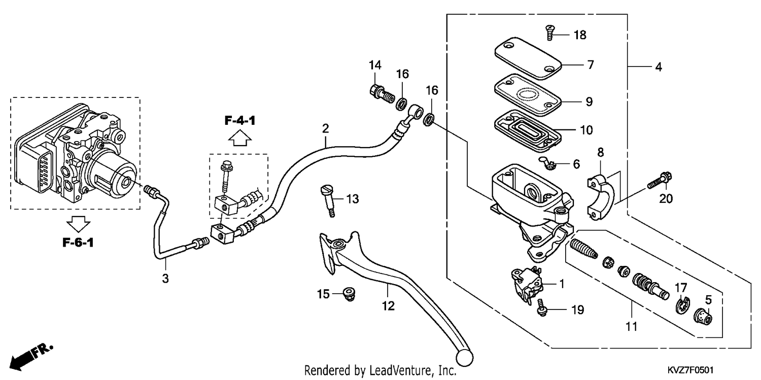 REAR BRAKE MASTER CYLINDER (NSS250A)