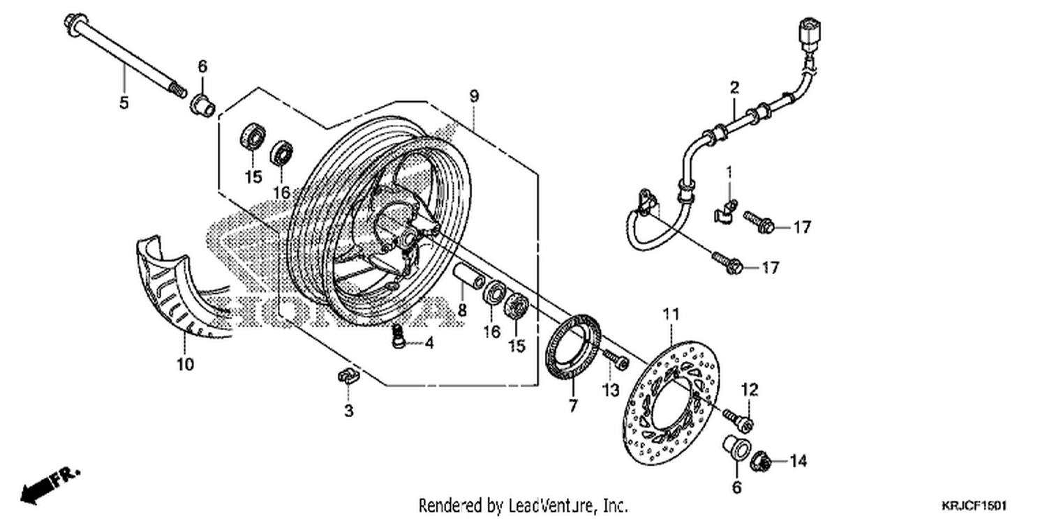  1 FRONT WHEEL (FES125A)