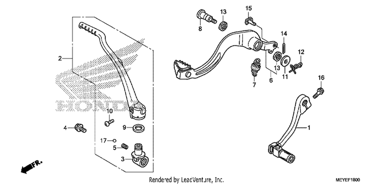  PEDAL/KICK STARTER ARM