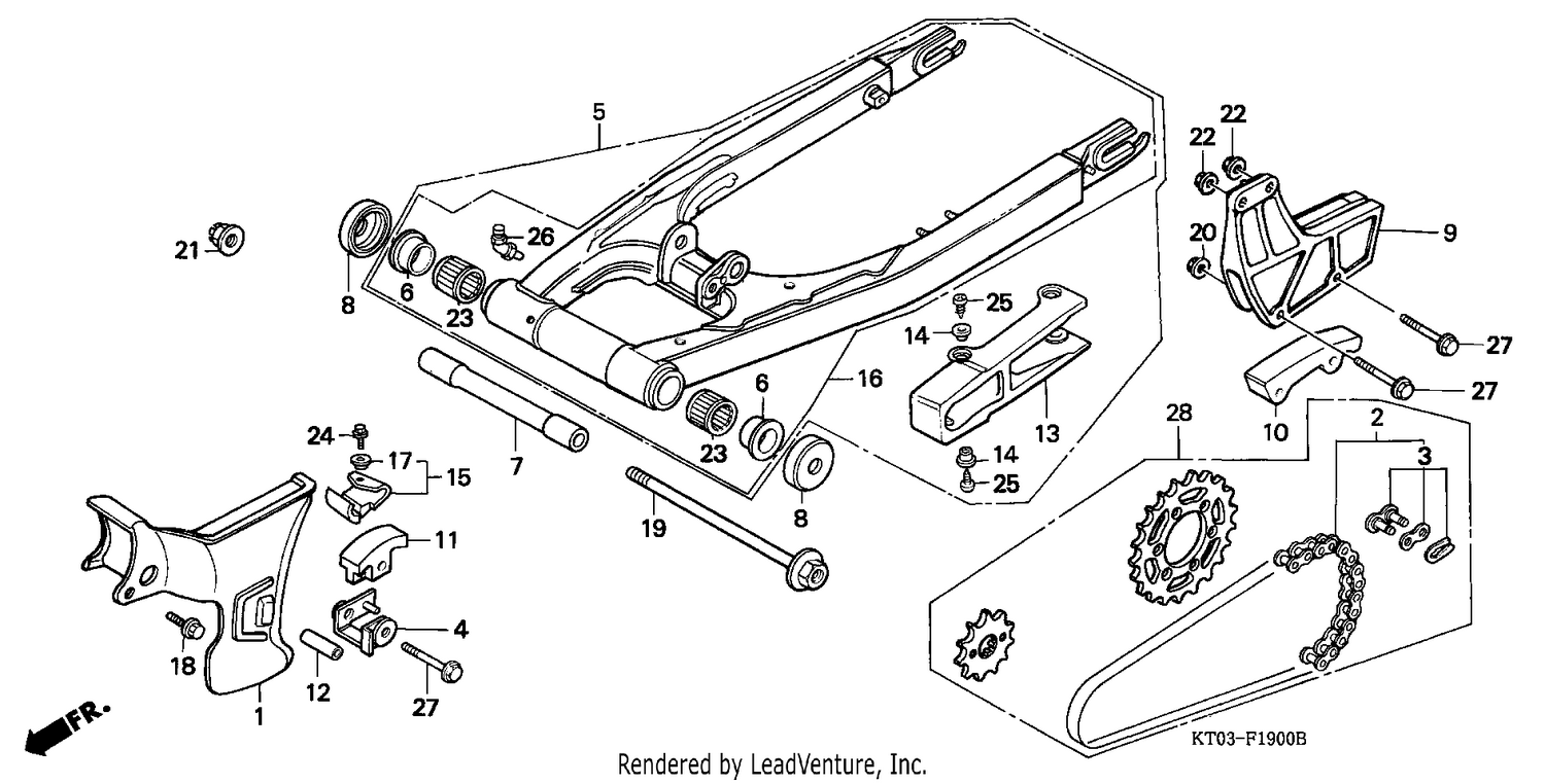 SWINGARM/CHAIN CASE