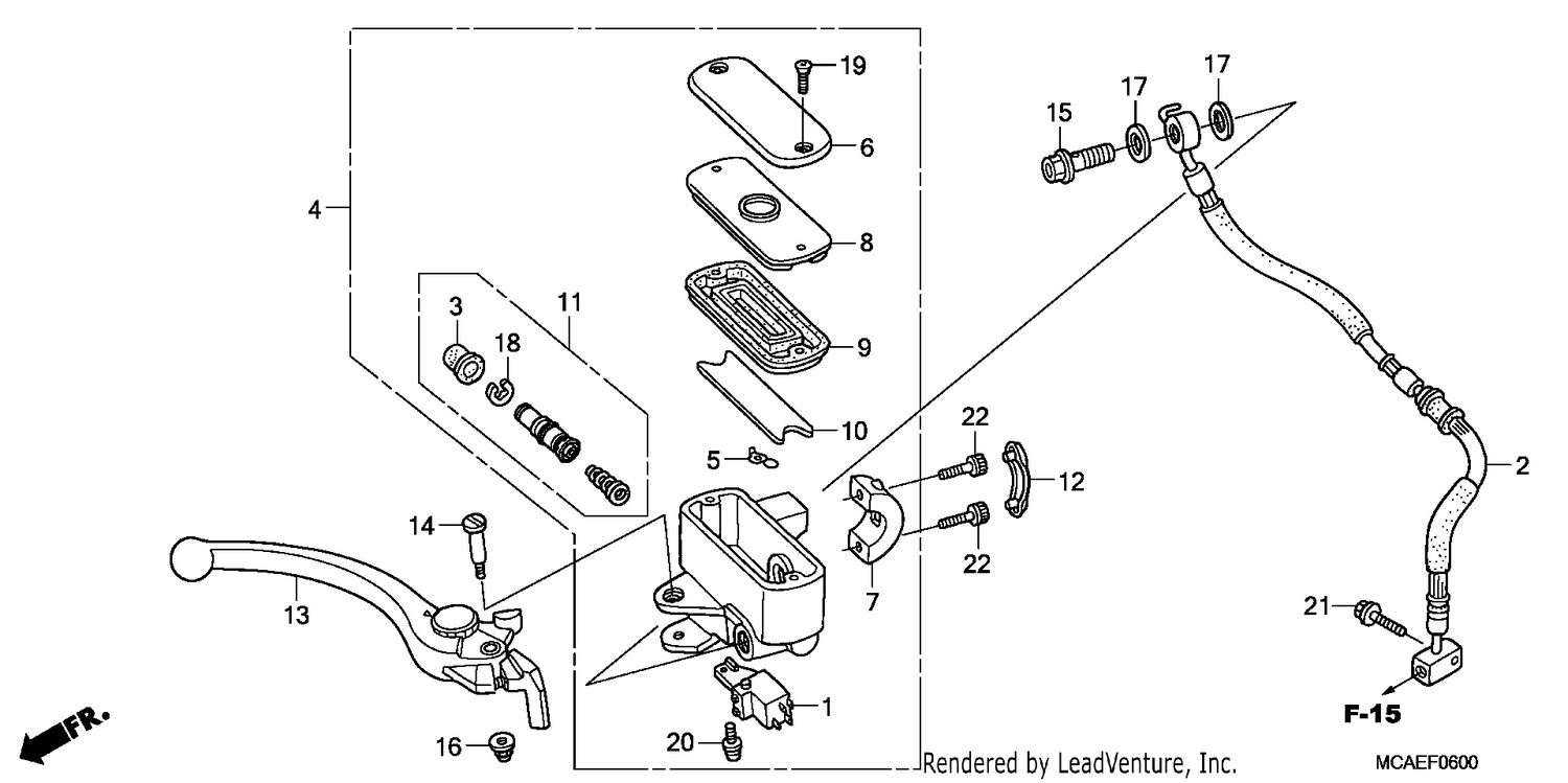 FRONT BRAKE MASTER CYLINDER
