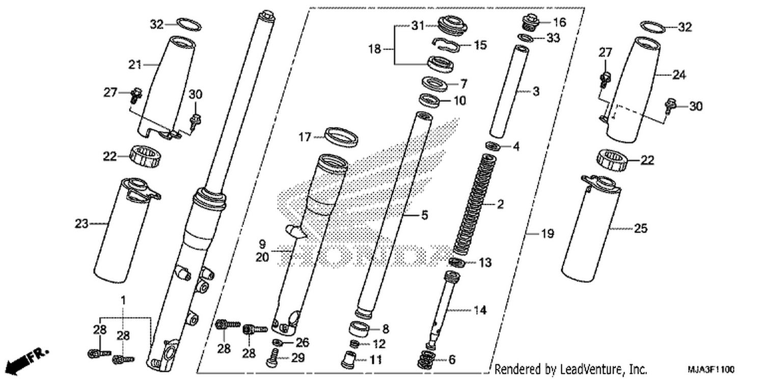  FRONT FORK (VT750C/CA/CS)