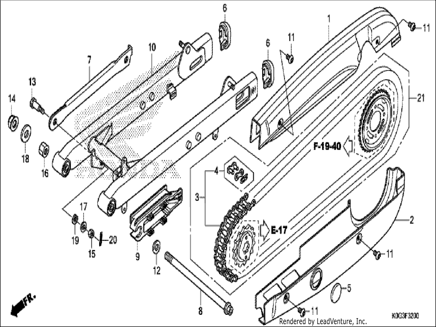  SWINGARM/CHAIN CASE