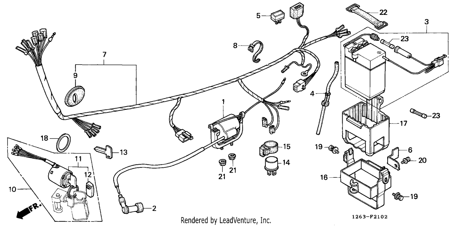 WIRE HARNESS/ IGNITION COIL/BATTERY