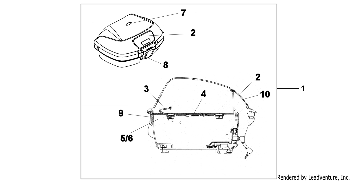 45L TOP BOX T TYPE FOP ONLY