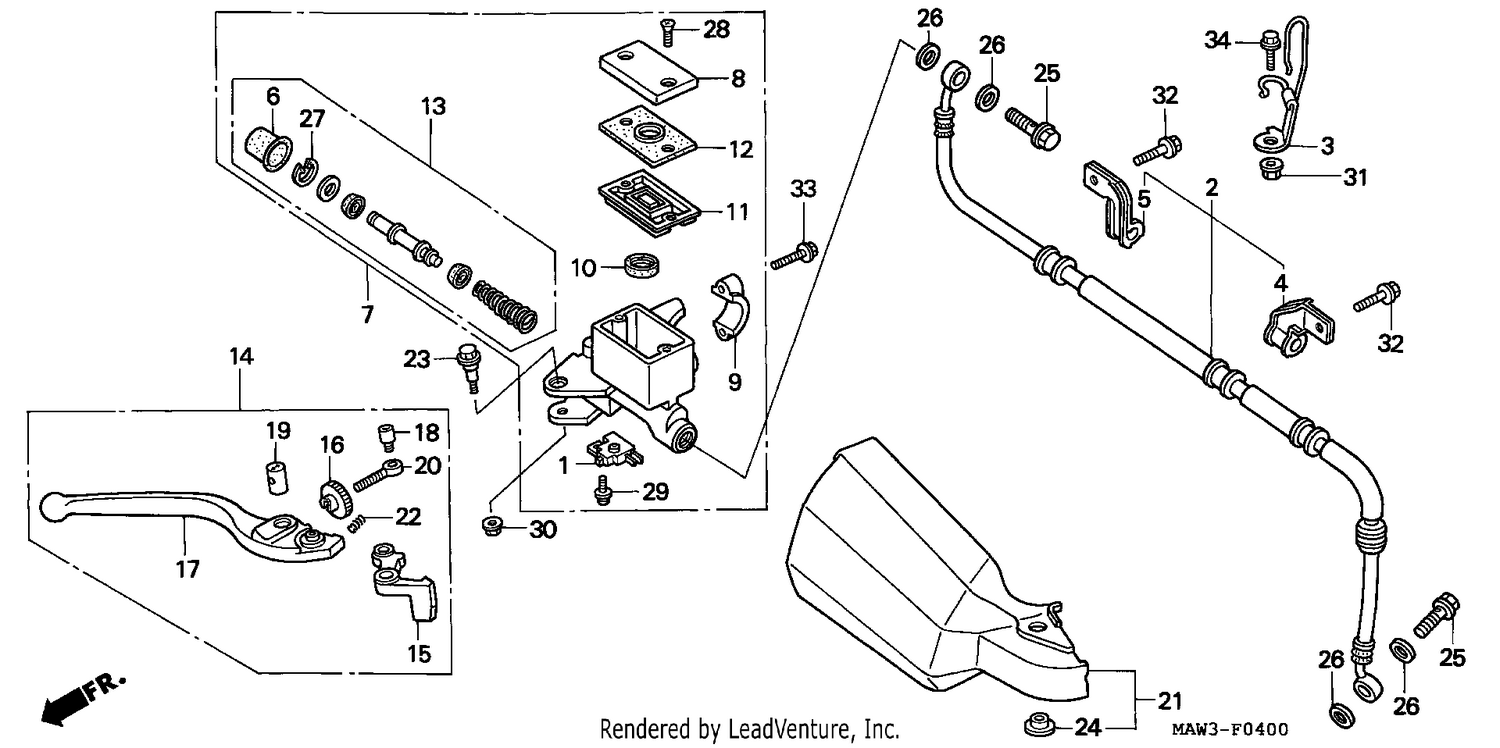 FR. BRAKE MASTER CYLINDER