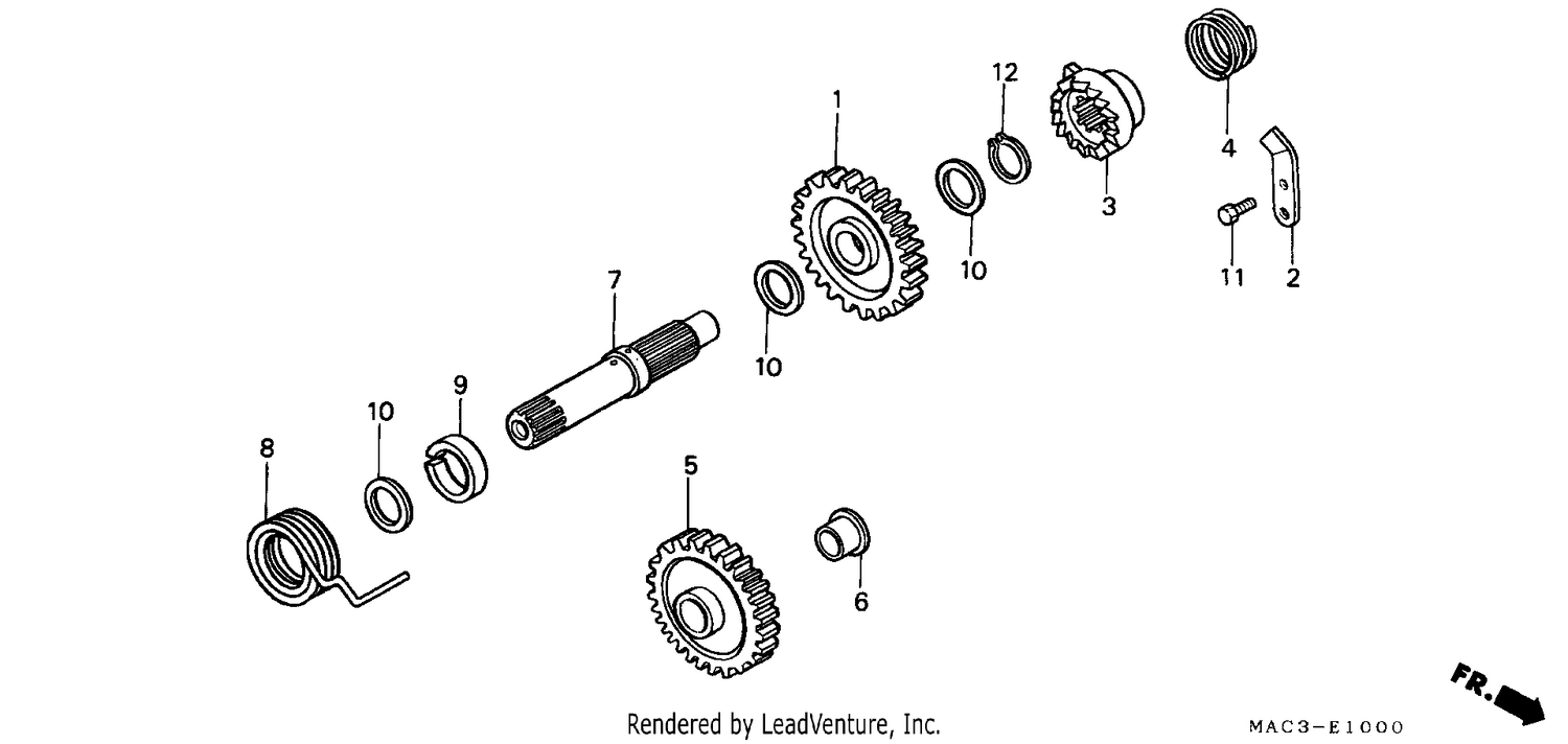 KICK STARTER SPINDLE