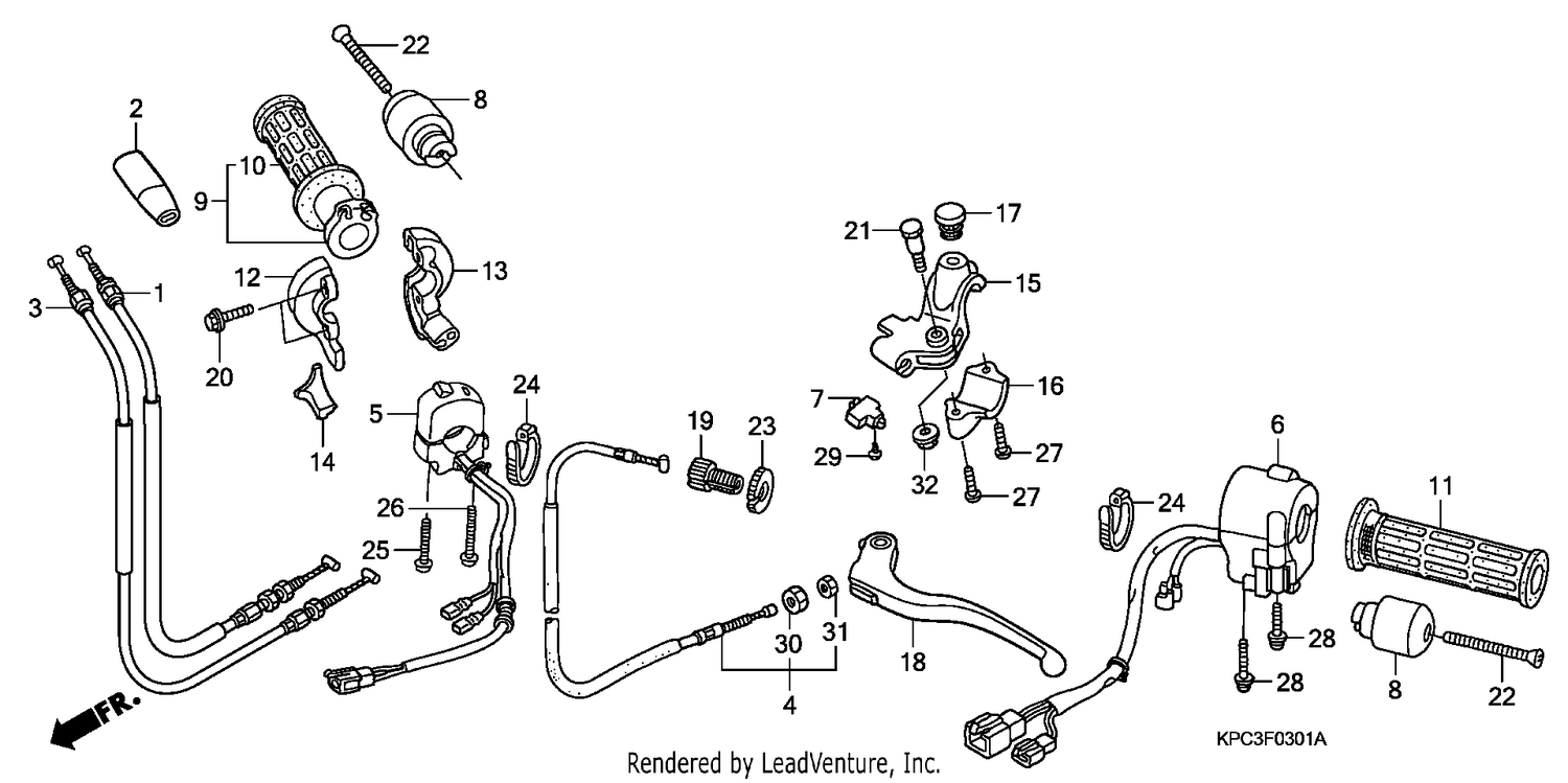 HANDLE LEVER/SWITCH/CABLE (XL125V7/8)