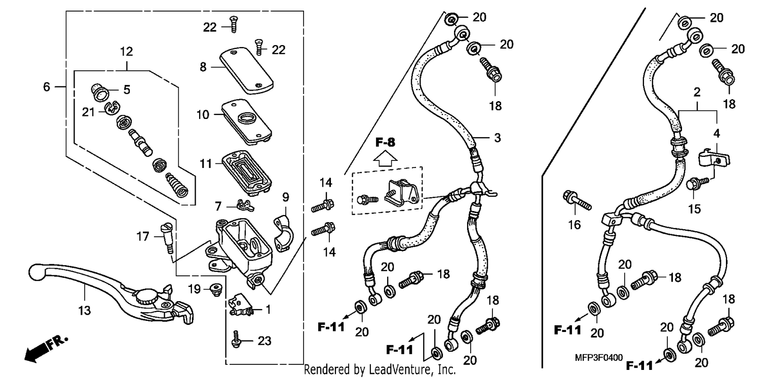 FR. BRAKE MASTER CYLINDER (CB1300/CB1300S)