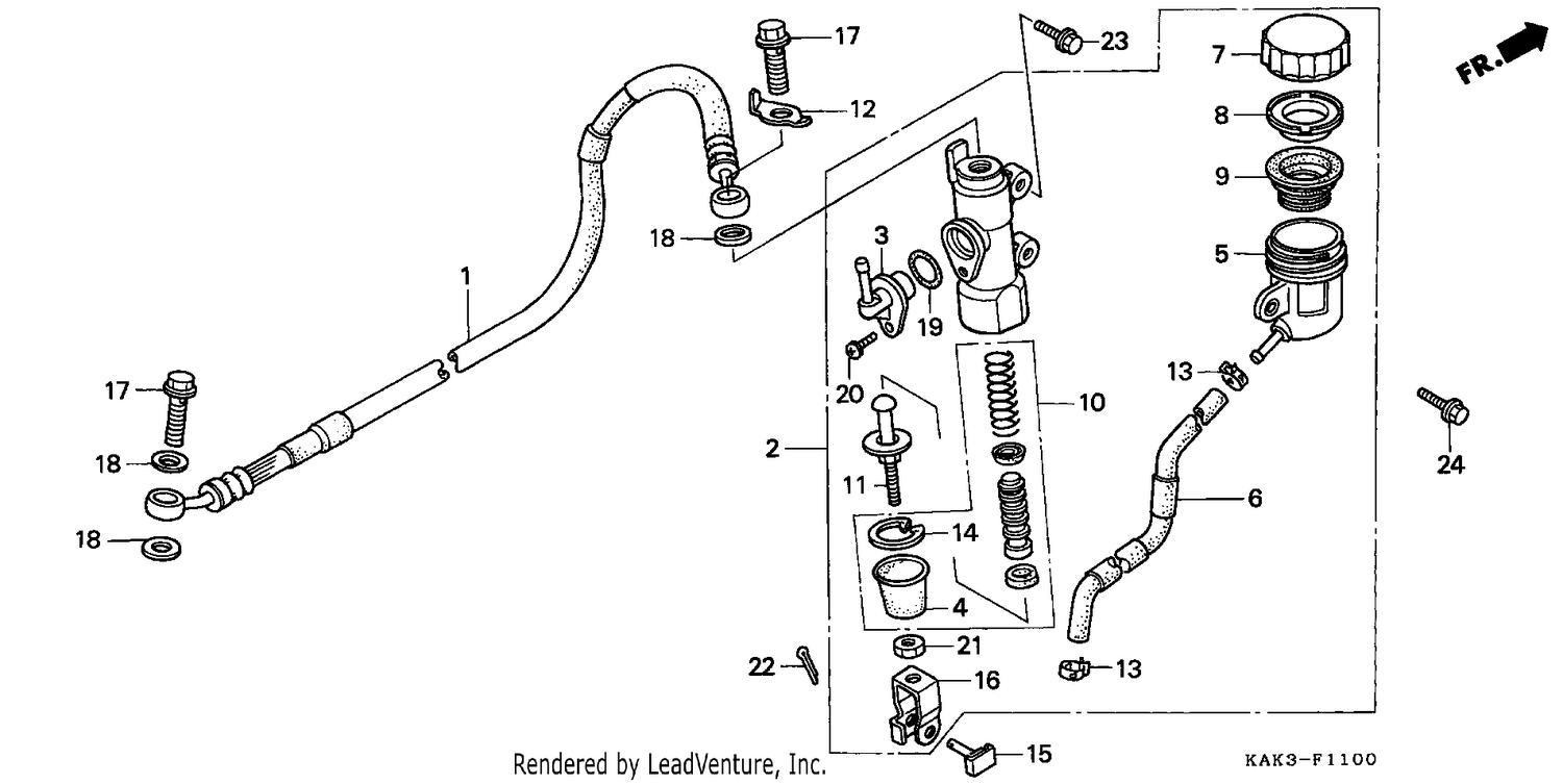 REAR BRAKE MASTER CYLINDER