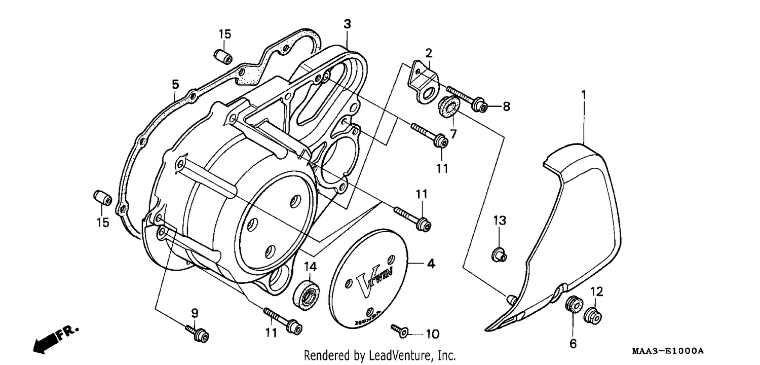 LEFT CRANKCASE COVER (VT1100CS/CT)