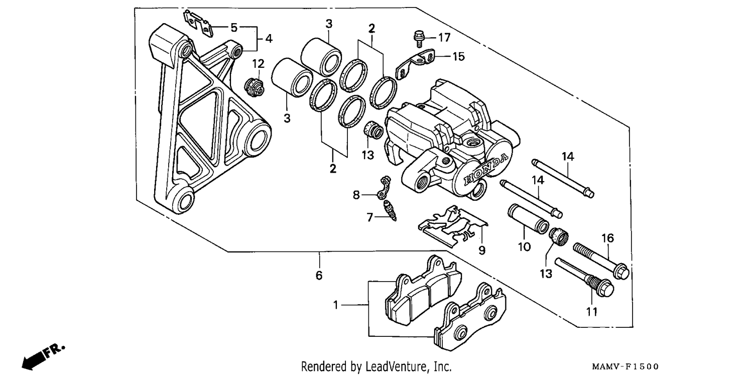 REAR BRAKE CALIPER