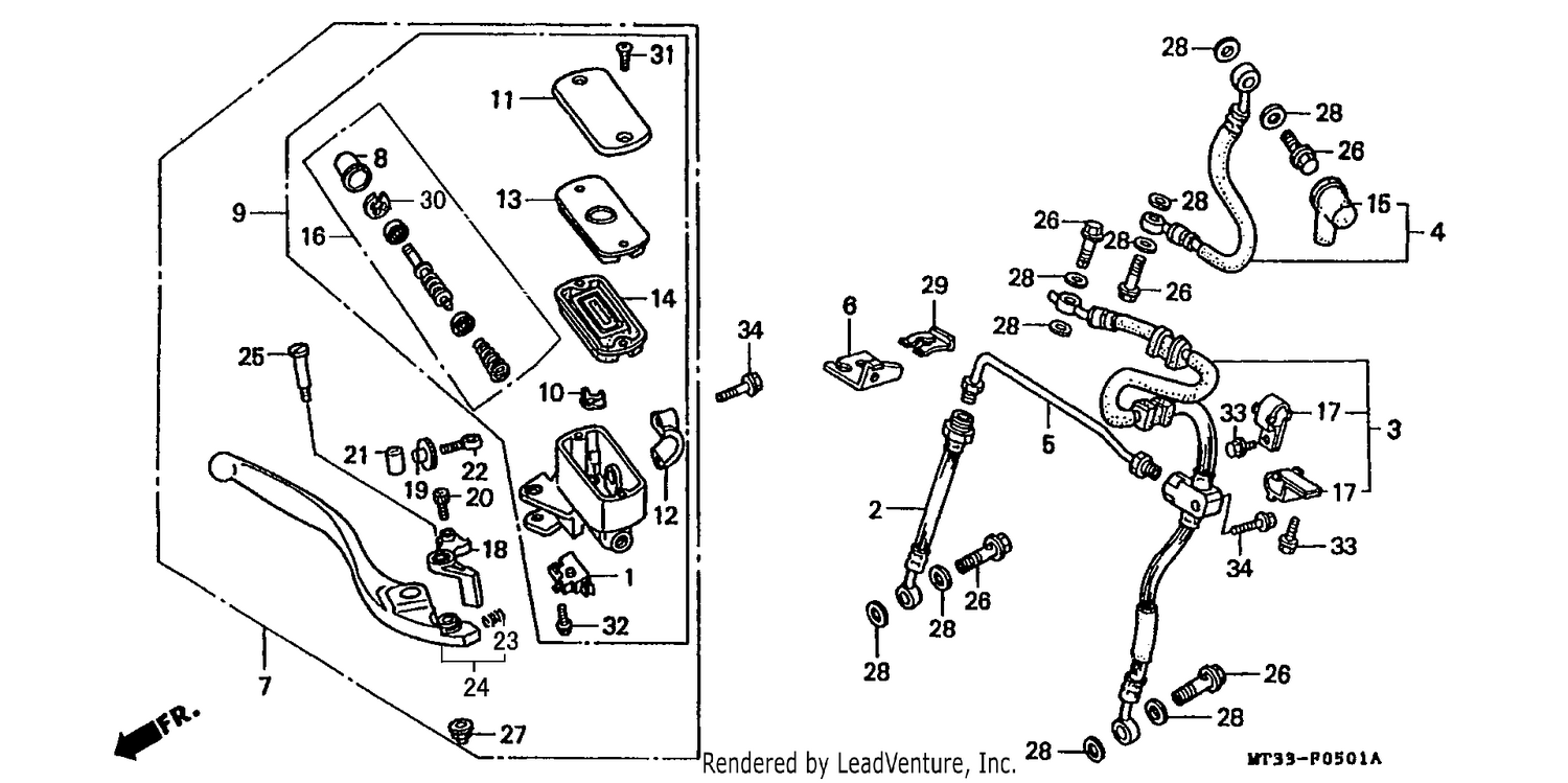 FR. BRAKE MASTER CYLINDER