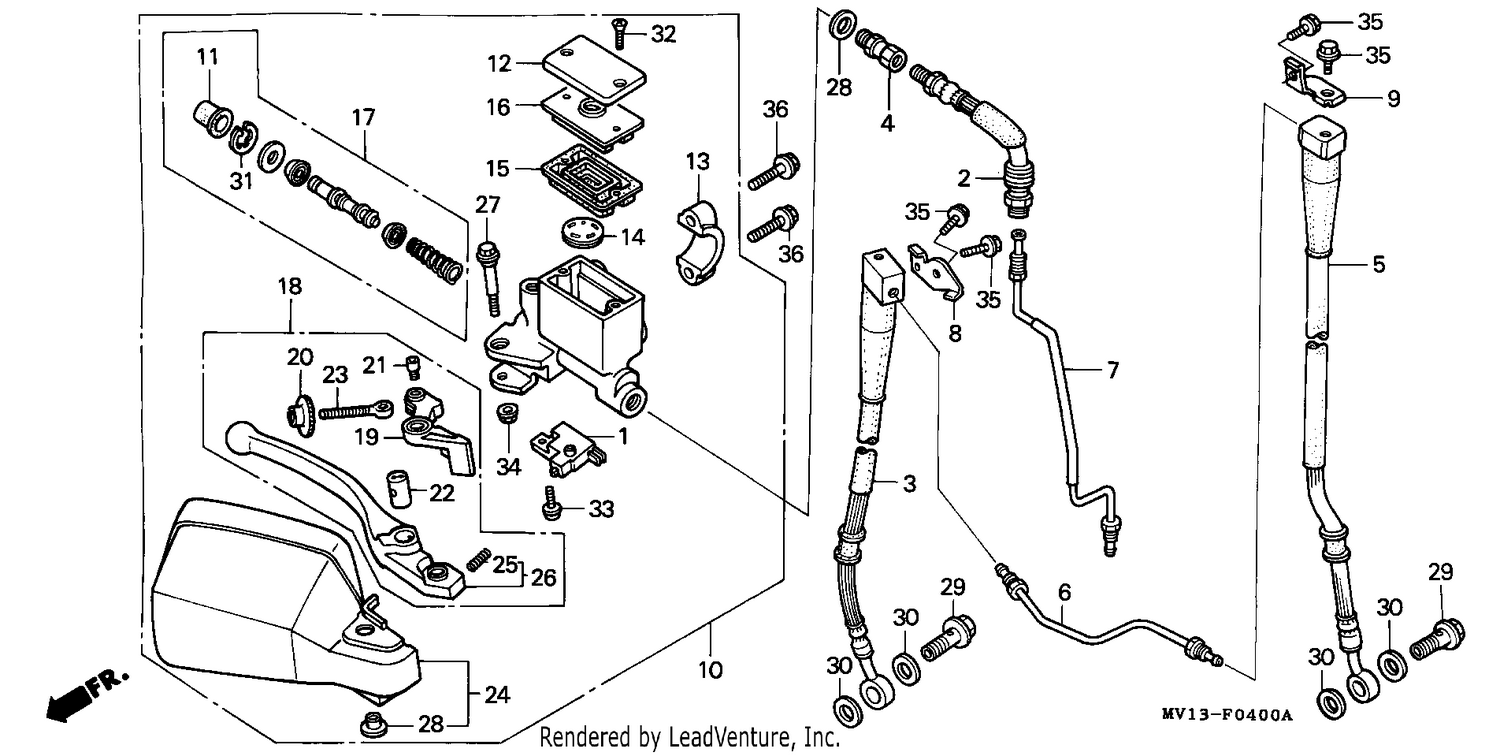 FR. BRAKE MASTER CYLINDER