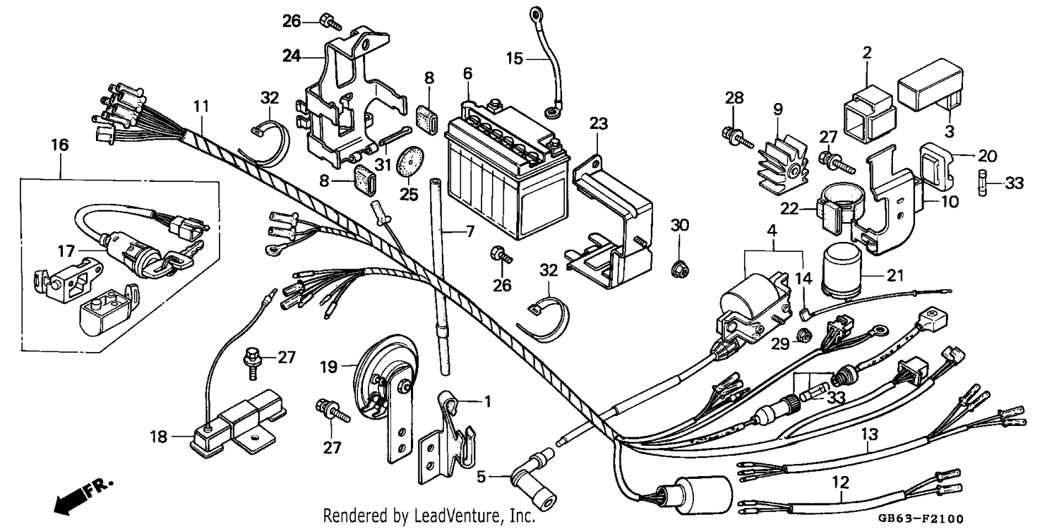 WIRE HARNESS/BATTERY (C90C)
