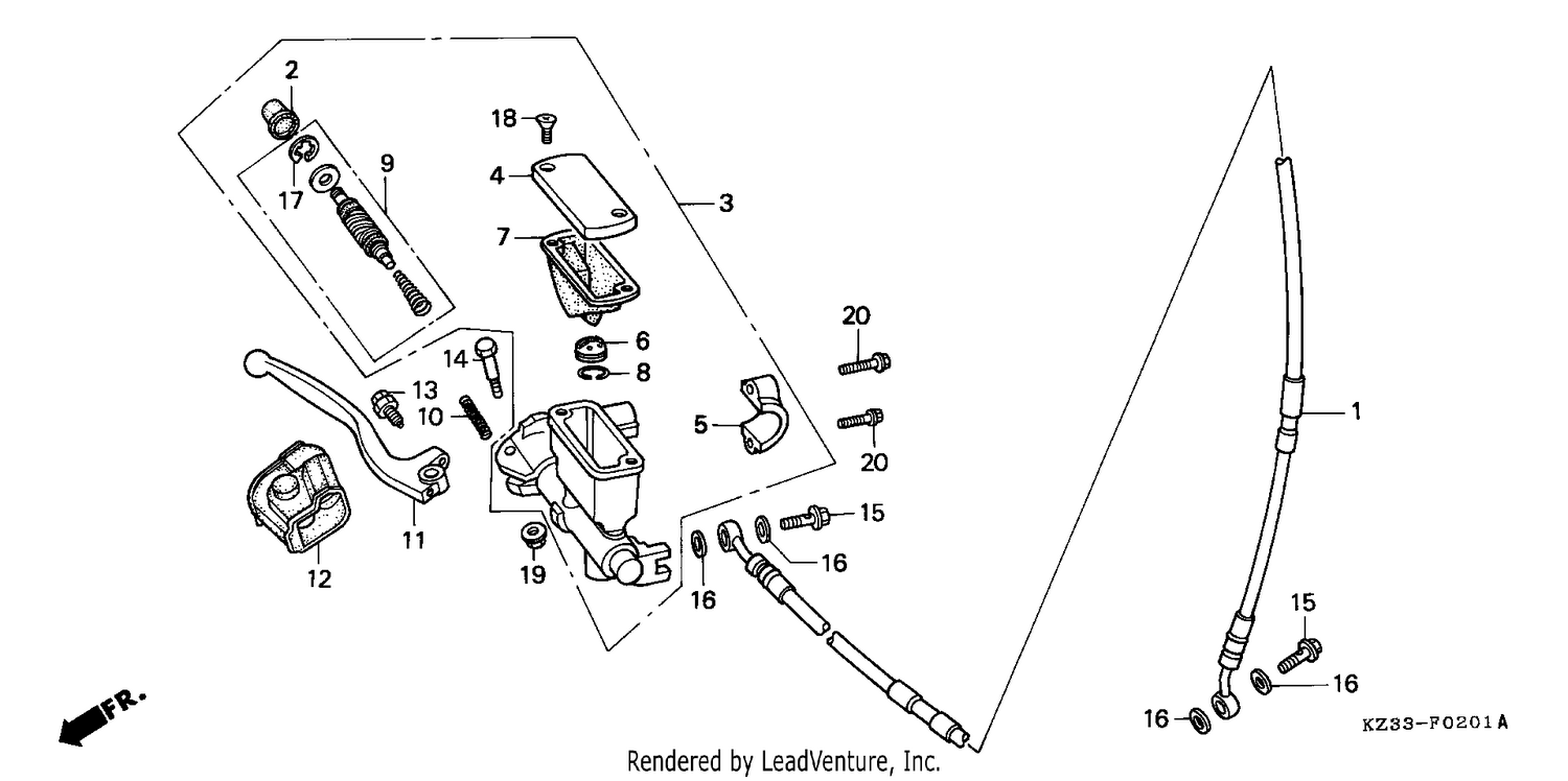 FR. BRAKE MASTER CYLINDER