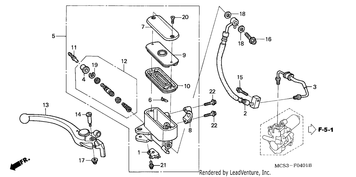 FR. BRAKE MASTER CYLINDER (ST1300A)