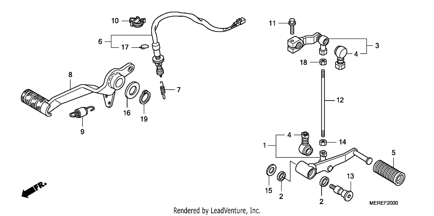 BRAKE PEDAL/ CHANGE PEDAL
