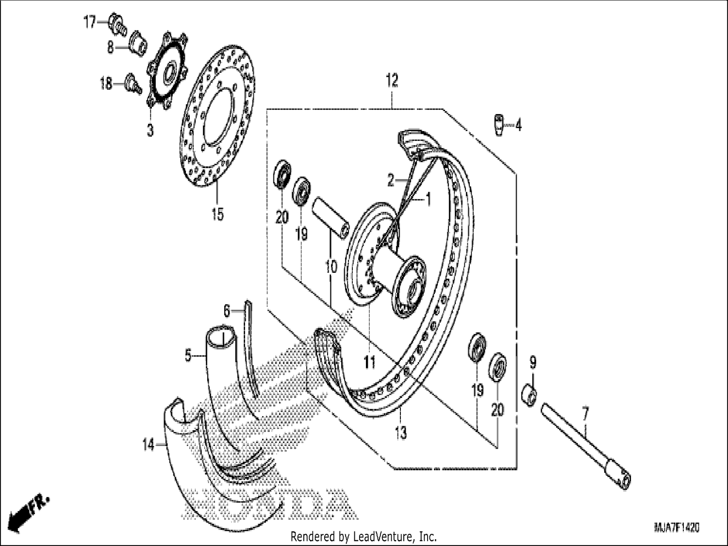  20 FRONT WHEEL