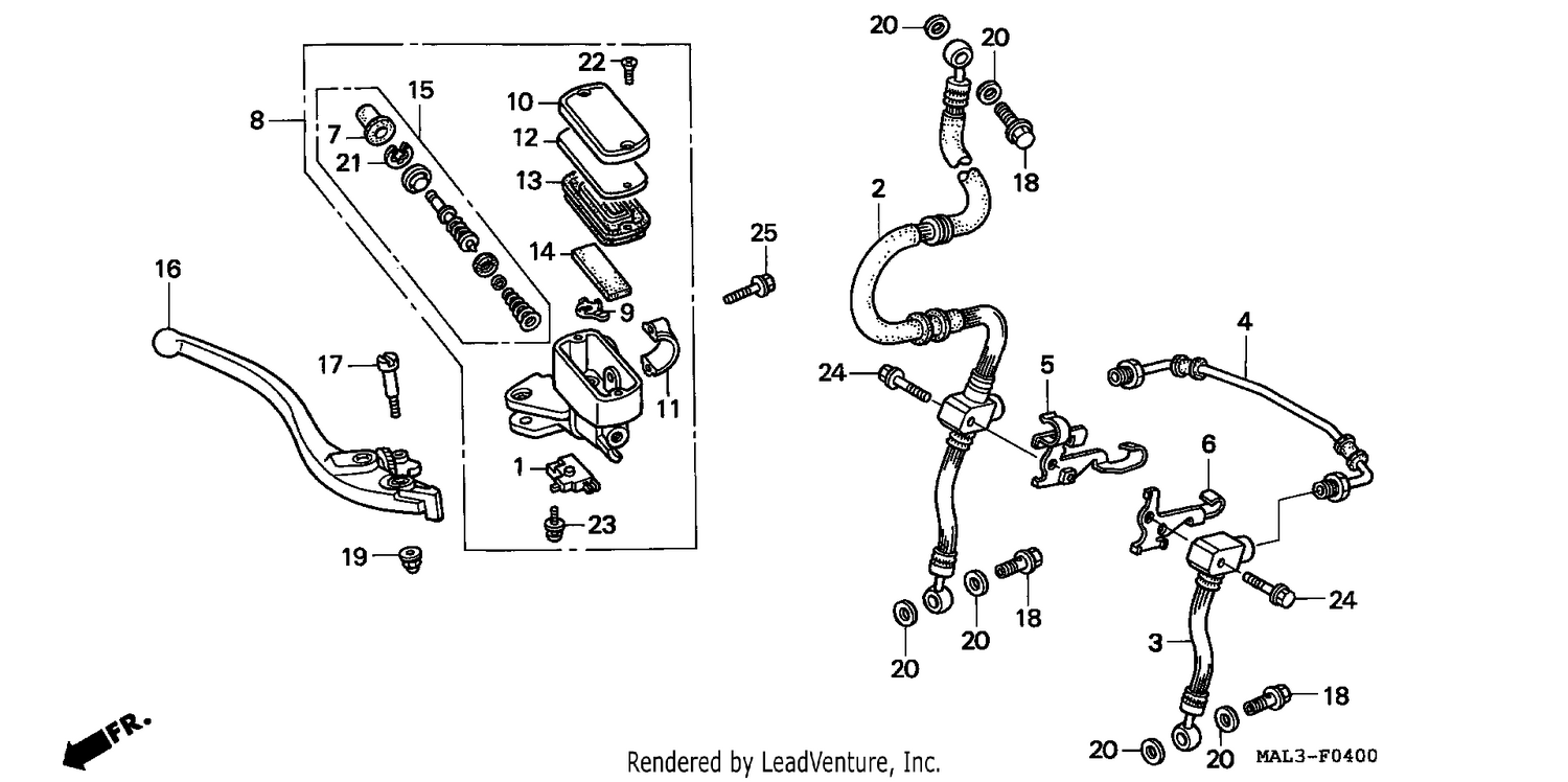 FR. BRAKE MASTER CYLINDER