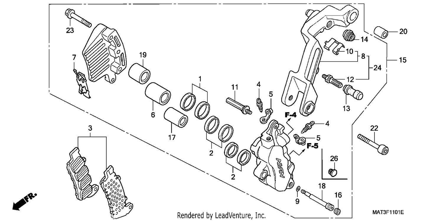 FRONT BRAKE CALIPER (L.)