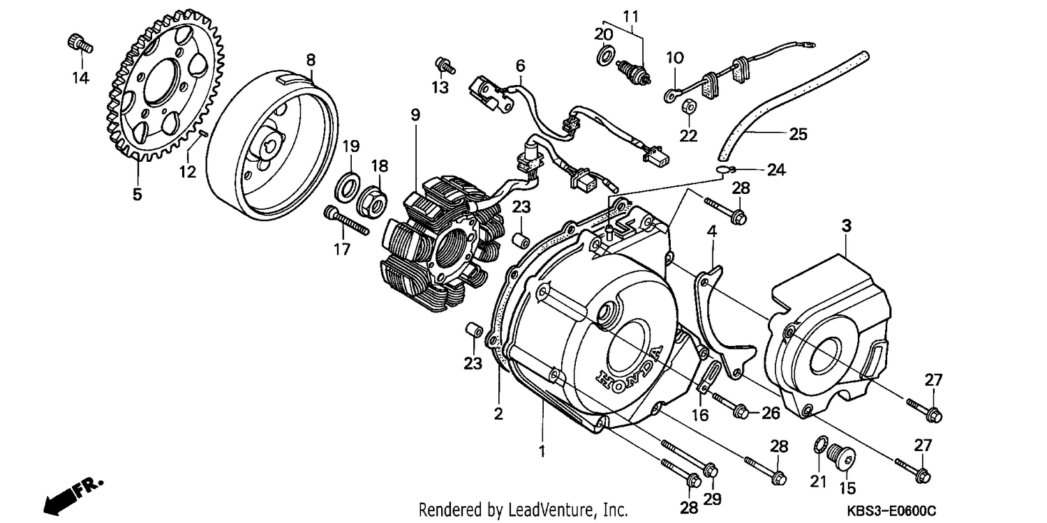 LEFT CRANKCASE COVER/ GENERATOR