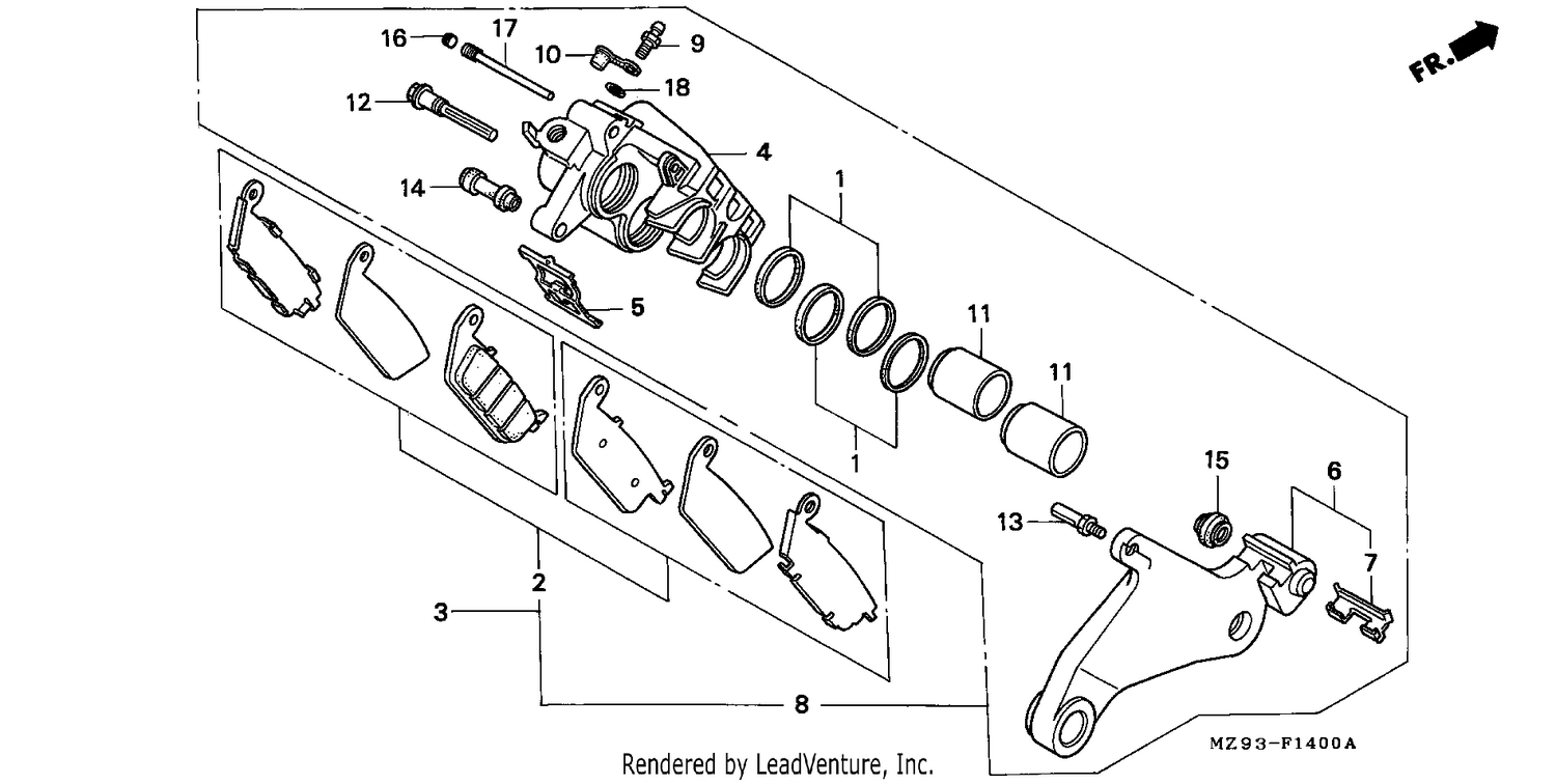 REAR BRAKE CALIPER