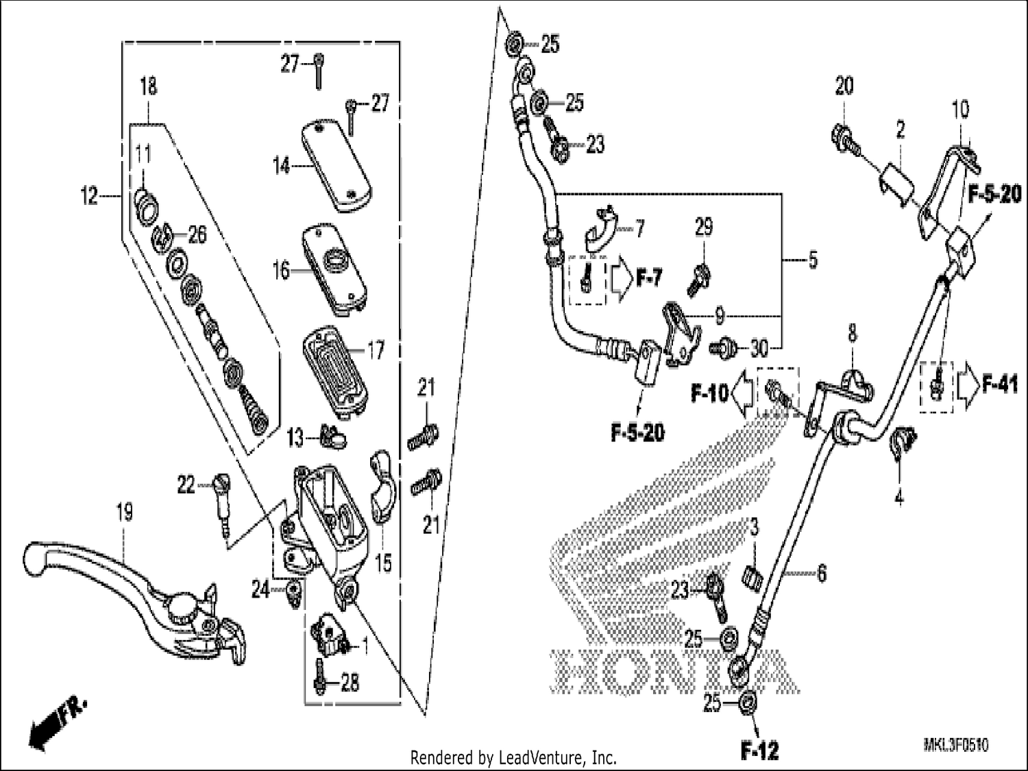  10 FRONT BRAKE MASTER CYLINDER