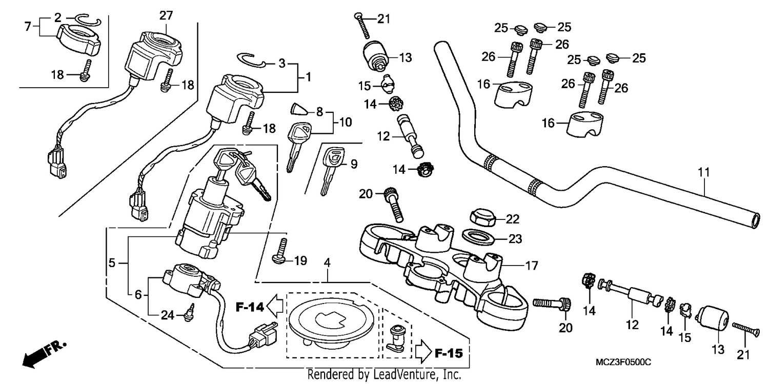 HANDLE PIPE/TOP BRIDGE