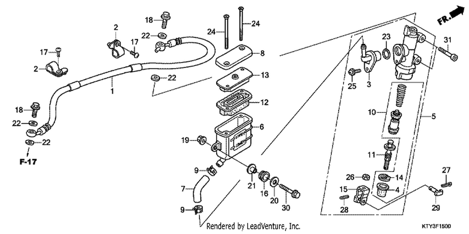  REAR BRAKE MASTER CYLINDER